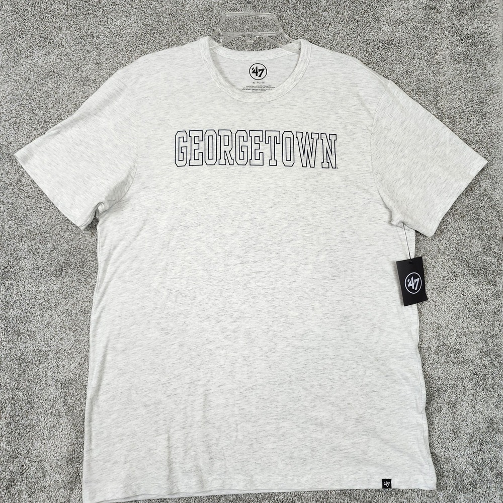 Georgetown Hoyas Shirt Mens XL Gray NCAA College '47 Graphic Tee Crewneck